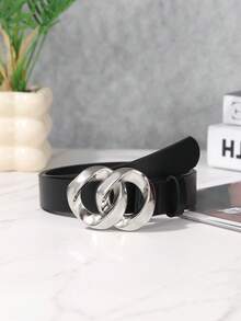 Chain Design Buckle Belt Halloween Summer, School Fall, Autumn, Halloween - Black - View 3