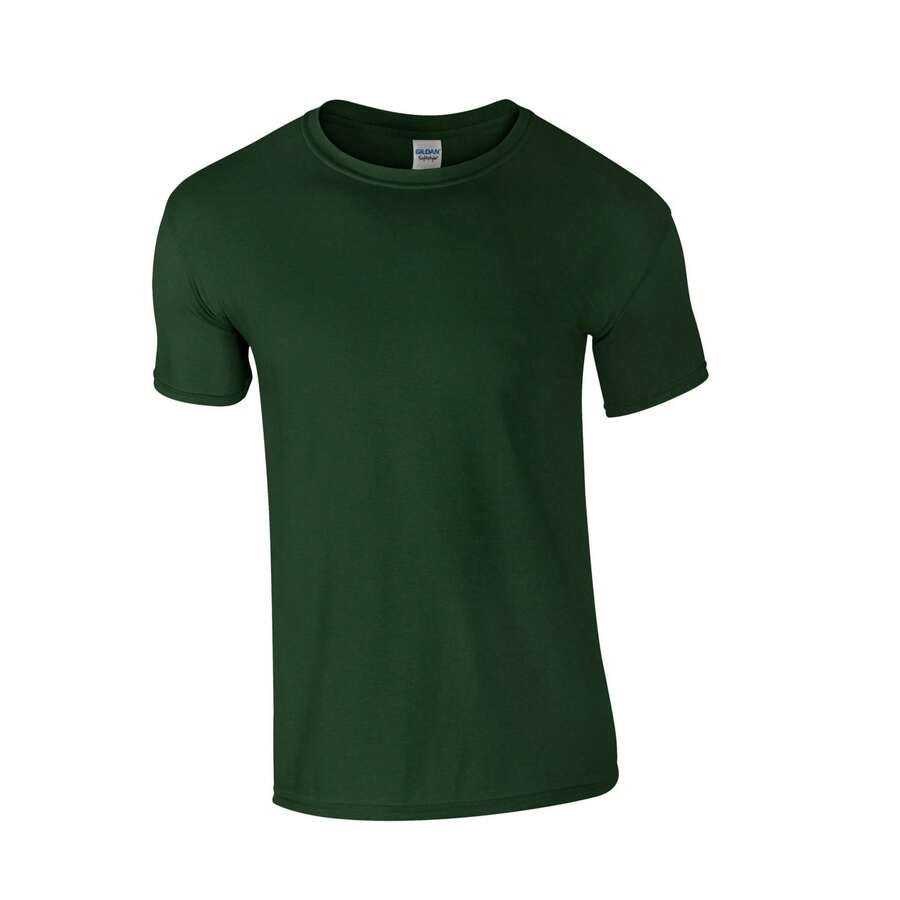 Gildan Unisex Adult Softstyle TShirt (Forest Green) - 墨綠色 - 查看 1
