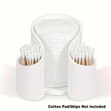 1 pièce Boîte de rangement pour tampons démaquillants, boîte de stockage pour nuancier, distributeur pour soie dentaire, organisateur de rangement pour fournitures de salle de bain, organisateur de maquillage pour tables de maquillage, accessoires de salle de bain essentiels, décoration de salle de bain, retour à l'école