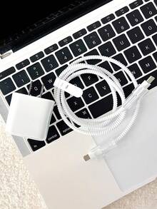 5 piezas Estuche transparente minimalista para cargador, compatible con iPhone 18W/20W, funda protectora para cable de carga, funda protectora para cabezal de carga, material de TPU resistente a la suciedad y a roturas, protector de cable - transparente - Ver 2