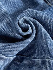 Quần short denim bạc màu dáng thường ngày cho bé trai tuổi teen, mùa hè. - Rửa trung bình - Xem 9