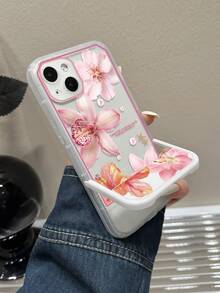 花卉元素 TPU 支架 1 件装 TPU 花朵手机壳支架，兼容 7、7 Plus、8、8 Plus、X、XS、XR、XS Max、11、11 Pro、11 Pro Max、12、12 Pro、12 Pro Max、13、13 Pro、13 Pro Max、14、14 Pro、14 Plus、14 Pro Max、SE2，兼容 15、15 Pro、15 Plus、15 Pro Max 以及 A03S、A03 Core、A04、A12、A13、A14、A21S、A22、A23、A32、A33、A34、A50、A51、A52、A53、A54、A71、A72、A73、S20 FE、S21、S22 系列，防水防震防摔防刮花，国际版，非国内版，春季礼物 - 彩色 - 查看 4