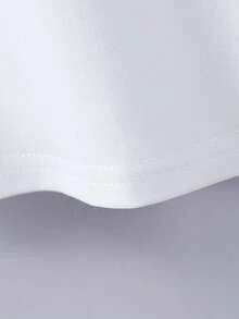 Elegantes, lässiges T-Shirt mit Spitzenbesatz Einfarbig für Kleine Mädchen, Frühling/Sommer