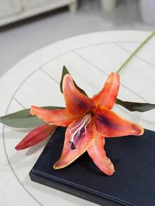 1 Stück Vintage Seiden-Lilie Künstliche Blumen, Schreibtisch Deko-Artikel für Wohnzimmer, Heimdekoration, Hochzeitszubehör