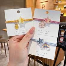 Hair Ties For Girls, Cute Hair Bands Soft Elastic Ponytail Holders Hair Accessories For Toddlers Kids Teens - Yellow - View 4