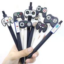 5pcs Creative Ballpoint Pens, Game Controller Sticker, Neutral Pen, Student Gift Pen, School Supplies, Suitable For Students, Adults, Teachers, Creative Gift, Writing Pen, Marker Pen, Medium Tip, Learning Supplies, Back To School Stationery - one-size - View 2