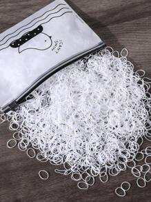 2000 pièces Mini Élastiques à cheveux jetables en caoutchouc pour queue de cheval, convient pour un usage quotidien, accessoires pour cheveux, porte-queue de cheval