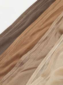 1pc Women Plain Color Viscose Headscarf, Soft Wide-Edged Scarf, Versatile UV Protection Hijab, Suitable For Daily Wear For Dress - Light Army Green - View 6