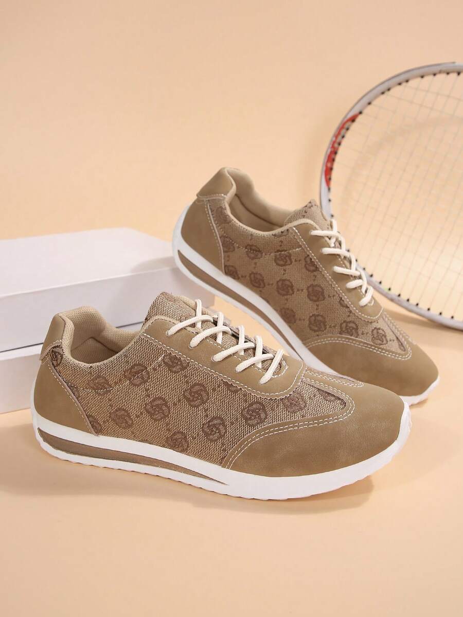 Moda feminina casual estilo coreano tênis planos para corrida e esportes, primavera outono