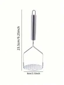 1pc Multifunctional Stainless Steel Potato Masher With Non-Slip Handle - Manual Vegetable Masher, Suitable For Mashing Potatoes And Pumpkin, Kitchen Tool For Making Perfect Mashed Potato, Kitchen Gadget, Kitchen Accessories, Gift For Her/Him, Christmas Gift, Home Decor, Father's/Mother's Day Gift, Halloween Gifts - Multicolor - View 8