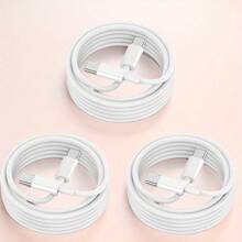 60W USB C To USB C Connection Cable [3 Packs] IPhone 16 Fast Charging Cable,3ft/6ft USB-C To USBC Power Cable,Compatible With IPhone 16/15 Pro Plus Pro Max, Pro Air/IPad/IPad Pro 12.9/11(White) Compatible With IPhone 16, 16 Pro Max, 15, 15 Plus, 15 Pro, 15 Pro Max,Compatible With Xiaomi, Compatible With OnePlus Type C