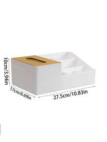 1 件长方形简易纸巾盒，家庭客厅卧室浴室办公室桌面纸巾收纳盒家庭浴室装饰浴室收纳盒秋季装饰返校