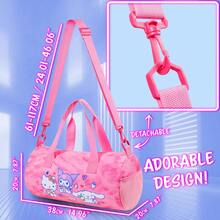 Hello Kitty Duffle Bag Sports Kawaii Dance Or Gym Overnight Weekend Travel Holiday Cinnamoroll Kuromi - Pink - View 4
