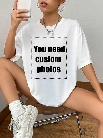 Customized Personalized Gift, - Customize A Women's T-Shirt With A Custom Printed Slogan, Add Your Own Text/Picture (Badge Pattern/Company Logo/Family Photo/Selfie) To Design Your Own Personalized Printed T-Shirt,Stylish,Fashion,Hipster,Casual,Minimal Chic,Personalized,Customized,Custom,Unique,Guy Costumes,Capsule Wardrobe,Men Basic/Street Style,Ideal Gifts For Him,Boyfriend,Family,Friends,For Birthdays,For Vacation/Holiday,For School/Competition,For Sports/Climbing,Chic Autumn,Urban Gala