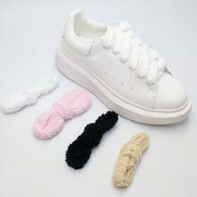 1 对 1.5 厘米宽蓬松内搭鞋带，休闲鞋配件 - #3992淺粉紫 - 查看 1