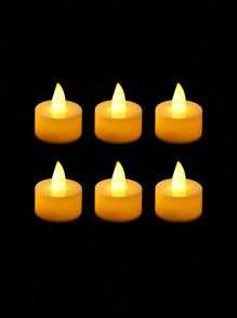 6/12/24 piezas Velas LED sin llama, luces de té de color blanco cálido para decoración del hogar, decoración de bodas, Halloween y Navidad, cumplir deseos
