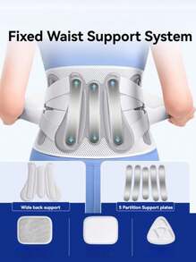 Back & Waist Support Belt With Cooling Fabric, Wide Strap & Secure Fly-Knit Fixation For Extra Comfort Gym Gym Accessories Fajas Lumbares