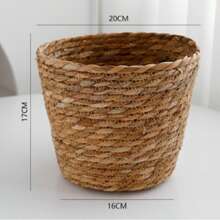 Panier tressé style ferme à fleurs, vase DIY. Panier de rangement multifonctionnel