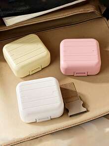 1pc/2pcs Pill Case, Portable Sealed Medicine Box, Mini Portable Pills Organizer Case, Waterproof And Moisture-Proof Travel Medicine Storage Box Small Pill Box With Separate Layers, Pocket Pill Box, Dispenser For Purse Vitamin Fish Oil Compartments Container Medicine Box, Medicine Organizer, Suitable For Outdoor Camping, Hiking, Fishing, Moisture-Proof, Mountaineering, And Travel - Multicolor - View 9