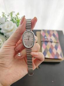 1 nuevo reloj de mujer de moda exquisito, casual y sencillo con correa de acero inoxidable clásica, de estilo retroiluminado, de lujo y elegante, reloj de cuarzo adecuado para uso diario, vacaciones, regalo exquisito para amigas o familiares