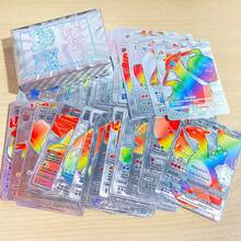 55pcs/Box  Rainbow Gold Silver Black English Cards Anime  Charizard Eevee Battle Game Collection Toys Gifts