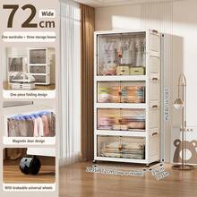 1/2/3/4/5 Drawer Style Storage Chest, Thick Plastic Cabinet, Multi-Layer Nightstand - Transparent - View 26