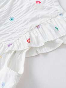 Balabala 女童荷叶边A字连衣裙，甜美夏日装扮 - 白色調 - 查看 7