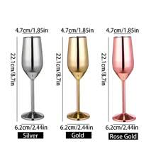 1pc Summer Party 304 Stainless Steel Champagne Flute, Creative Gold Cup, Cocktail Glass, Wine Bar Hotel Decor