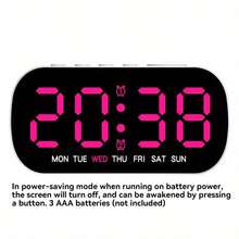 1pc Small Digital Alarm Clock, Suitable For Bedroom, 5 Brightness Levels, Dual Alarms, 12/24 Hour Format, Snooze Function, Large Digits, Plug-In, Loud Desktop Digital Alarm Clock, Suitable For Deep Sleepers, Adults, School Decor, Surprise Gift, Dorm Decor, Back To School Home Decor, Room Decor, Study Supplies