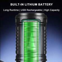 NetHong 2Pcs 20000LM LED Flashlight Super Bright Torch Rechargeable Lamp High Power - Black - View 6