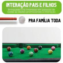 Small Kids Pool Billiards Toy Pool Table Portable Collapsible Lightweight - 綠色 - 查看 8