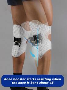 VBOSI 1 Pair Adjustable Knee Brace With Spring Booster Men Women Rebound Stabilizer For Sports Training & Squat Support Gym Accessories Knee Support