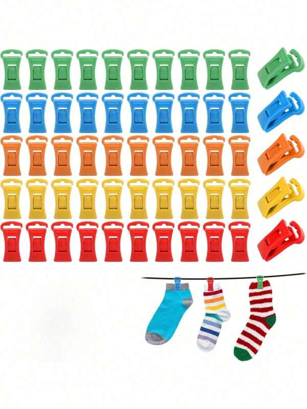 Sock Clips, Sock Clips, Coat Hook Sock Clips, Hook Laundry Clips DIY Suitable For Socks With Washing Machines, Work Card Clips