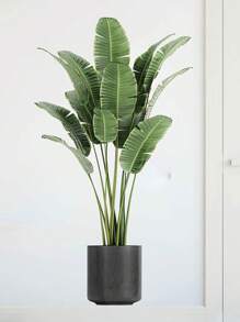 1pc/3pcs/5pcs Tropical Plant Pattern Creative Wall Stickers, Non-Adhesive Wall Decals For Bedroom, Living Room, Entryway, Home Decor, Suitable For Halloween, Christmas, New Year Holiday Decoration