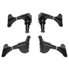 2L2R Fishtail Shaped Button Sealed Bass Guitar Tuning Pegs Machine Heads(Black) - Multicolor - View 3