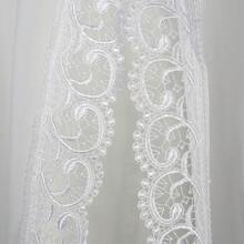 Cortina translúcida estilo minimalista nórdico, leve e respirável, efeito de luz suave, design de renda requintado, 1 peça, 550 * 150 cm, adequada para uso em sala de estar/quarto/casamento