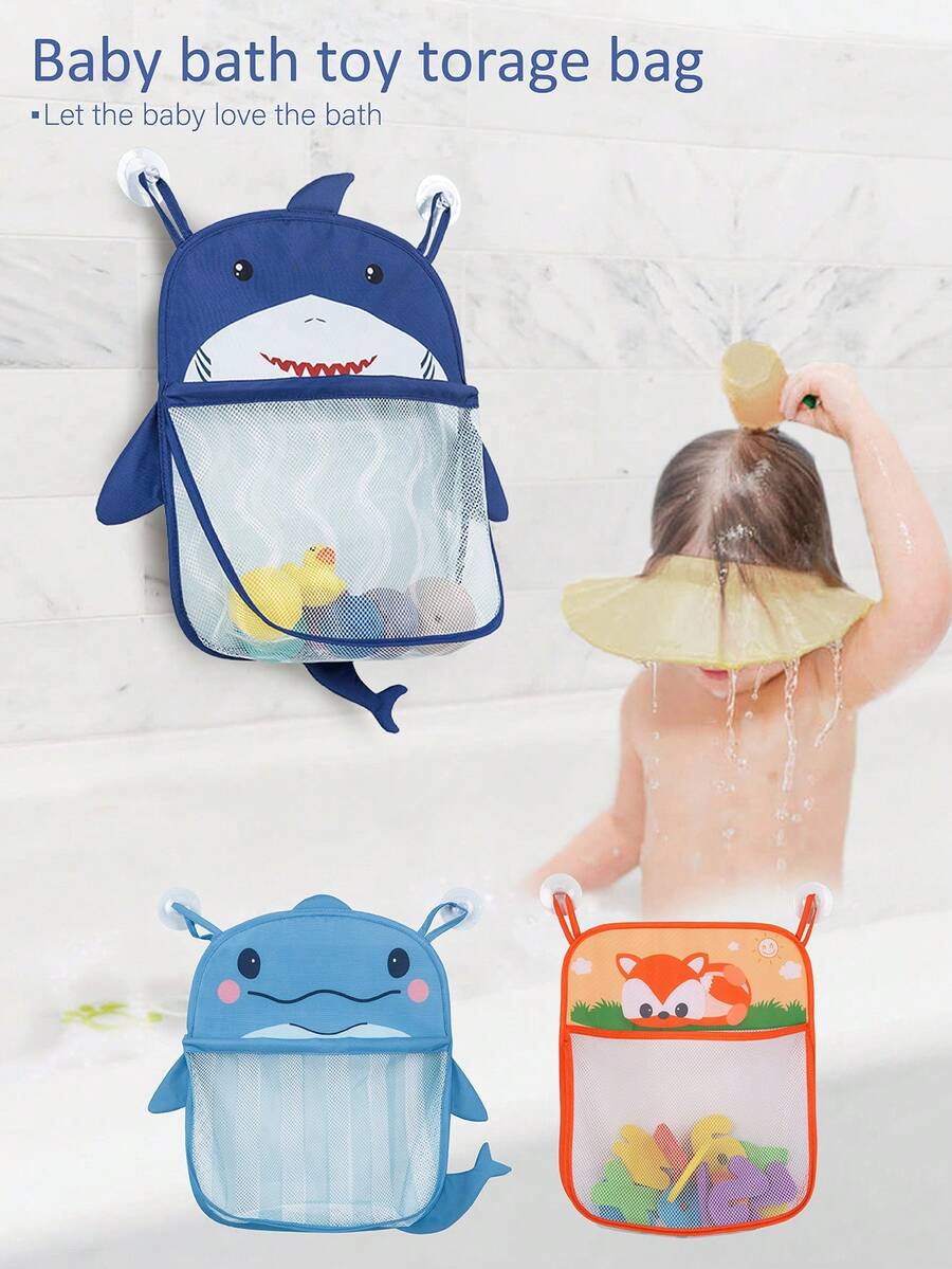 Bath Toy Storage Organizer, Multi-Use Net Bags Make Baby Bath Toy Storage Easy, Toy Storage Net Organizer For Kids Bathroom Decor - Multicolor - View 1