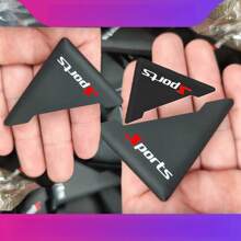 4pcs Universal Car Door Corner Protectors, Sport Pattern Silicone Anti-Scratch Bumper Covers, Easy Install PVC Material For Vehicle Door Protection