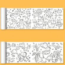 高品质超长涂鸦绘画卷轴、着色纸、绘画纸卷轴、绘画画布、素描本（90厘米 X 30厘米/35.43英寸 X 11.81英寸）