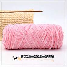 5 Rolls, 100g/Roll, Soft & Comfortable Chenille Velvet Yarn, Multi-Color Options, Suitable For Handmade Knitting - Multicolor - View 31