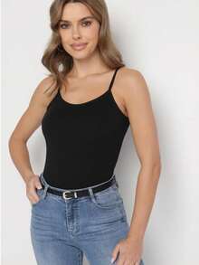 4件装女式纯色休闲百搭吊带背心