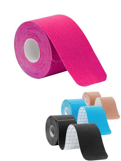 1 pieza de Cinta adhesiva para músculo tipo vendaje deportivo, elástica y transpirable, accesorio para gimnasio