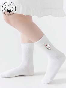 5/3/1 Pair Boys Girls Kids Socks Set - Candy Color Striped Solid With Bowknot/Heart/Graffiti Designs, Soft Breathable Cotton, Unisex Baby Toddler Teen Ankle/Mid-Calf Socks For School Sports Daily Wear, Short Socks/Crew Socks For Teenagers Students, 4-Season Black White Gray Multicolor Mix - Multicolor - View 3