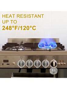 2 件/5 件透明炉灶旋钮盖 - 用儿童安全锁保护小孩，适用于烤箱/炉灶/燃气灶 - 婴儿/幼儿厨房防护罩 - 检查尺寸 - 彩色 - 查看 1