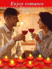 (9pcs/Box) Asymmetric Candles, Heart-Shaped Candles, Tea Lights, Romantic Heart Candles, Wedding Party & Home Candles, 3.5-4 Hour Long-Burning Candles, Wish Candles, Birthday & Halloween Emergency Lighting Candles, Mother's Day Candles, Father's Day Candles, Easter Candles, Home Goods, Valentine's Day Candles, Back To School Candles, Christmas Candles - Multicolor - View 11