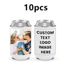 Customizable Beer Sleeves, Personalized With Logo, Name, Photo, Font, Ideal For Parties, Gatherings, Home, Travel, Custom Beverage Bottle Coolers With Initial Text Letter Combination Design, Fun Birthday, Wedding, Party Gifts (Non-Food Contact)