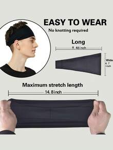 1/5 Stücke Herren Sport Stirnband (5 Stücke), feuchtigkeitsableitendes Stirnband, für Laufen, Radfahren, Fußball, Yoga, Stirnbänder, Herren Accessoires, Accessoires für Männer, Kopfaccessoires für Männer