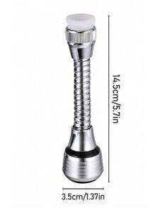 1pc 360° Swivel Faucet Extender With 2 Modes - Extendable & Rotatable, Splash-Proof Nozzle, For Upgrading Kitchen Water Conservation Back To School