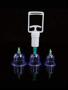 拔罐套装，7/16件美容真空拔罐按摩杯，带真空泵的中式拔罐套装，家用拔罐套装，美容院按摩拔罐套装，治疗师的理想选择，针灸和艾灸的选择 - 彩色 - 查看 3