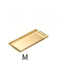 1pc Rectangular Stainless Steel Serving Tray, Thick & Sturdy, Korean Style, For Home, Hotel, Restaurant Decoration, BBQ, Sushi Display - Multicolor - View 13